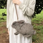リアルでかわいい！うさぎのショルダーバッグ　ブラウン[シックさん]
