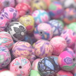 20個入り　樹脂粘土ビーズ　約12mm  　B145