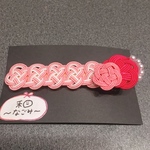 水引ヘアクリップ 桃