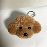 毛糸のぽんぽん トイプードルキーホルダー（茶色・サイズ小）