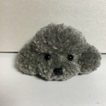 毛糸のぽんぽん トイプードルキーホルダー（グレー・サイズ小）
