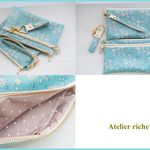 Ｒさまご予約品　★LIBERTY　Capel　カペル　空色　本革持ち手つきポーチほか計3点セット