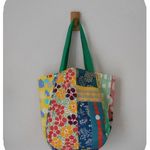 ♪北欧風パッチ大きめころころBAG♫　　アヒル・クマ　緑