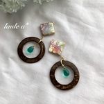◆ 一点物 ◆ スクエアシェル＊ココプープのピアス／イヤリング