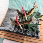ミニチュア　鮎の塩焼き　涼　ドール　樹脂粘土　