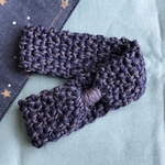 りぼん風コットンヘアバンド＊星空ネイビー