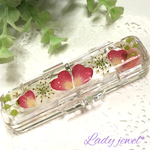 再…販＊押し花印鑑ケース＊可愛い薔薇の♡花びら