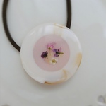 大ぶりヘアゴム-アリッサムのお花入り-(アウトレットお値下げ品)
