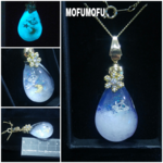 1本限定/夜光 & 変温 &宇宙/:結晶の神秘(変化する結晶)/ｽﾄｰﾑｸﾞﾗｽ/雪の結晶/ﾈｯｸﾚｽ