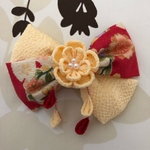 ちりめん つまみ細工 髪飾り ヘアアクセサリー リボン 浴衣 花火 七五三 夏祭り