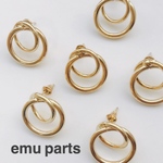 2連circle design pierce gold1ペア