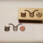 『イモムシフェイス』消しゴムスタンプ