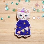 刺繍ブローチ  〜夜のパーティー〜