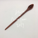 お洒落アクセサリー♡紅壇木の1本簪♡葉柄