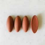 Matte Brown Long Oval Cabochons