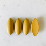 Matte Beige Long Oval Cabochons