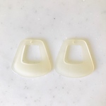 Frost White Trapezoid Pendant Tops