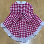 【送料無料】ピンクチェックワンピース