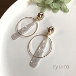 プレート&サークルピアス