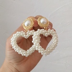 ハートパール ピアス