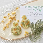 yellow×ミモザ  ピアス/イヤリング