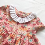 小花かわいいリネンワンピース  100cm