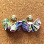 Ｎｏ．302  ☆1点のみ☆パールフラワータッセルピアス