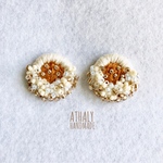 ピアス／イヤリング ⚪︎◯ bubbles⚪︎ ビーズ刺繍 
