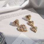 アシンメトリー＊ハートビジュー ピアス&イヤリング 