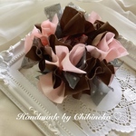 再販＊お花のコットンシュシュ♡(ストロベリーチョコ)