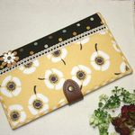 スリム長財布☆イエローお花