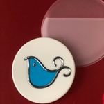 コンパクトミラー  青い鳥