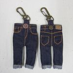 3月7日までSALE!! ミニチュアジーンズキーホルダー　ブラウン　インディゴ