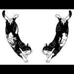 猫 刺青 和柄 ステッカー 6