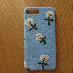 *受注製作*ミナペルホネン*skip*ブルー×ホワイト*mina perhonen*iPhoneケース*iPhoneカバー*スマホケース*スマホカバー
