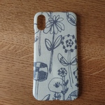 *受注製作*ミナペルホネン*letter of flower*チャコール*mina perhonen*iPhoneケース*iPhoneカバー*スマホケース*スマホカバー