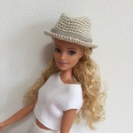 リカちゃん等ドールサイズ中折れ帽子 ベージュ