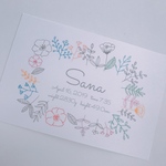 【送料無料】ネームカード♡お花畑