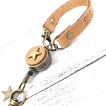 ミニリールキーホルダー 牛ヌメ革