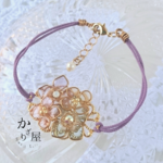 紫陽花のブレスレット・紐ver　～pale tone～