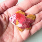 七宝焼の金魚2019（真鍮線）
