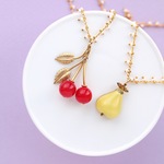 SALE! ヴィンテージ・フルーツのネックレス（チェリー＆洋ナシ）