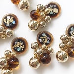  metal gold bubble pierce