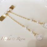 貼るピアス♡パール&ガラスビーズ