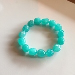 涼…Cool mint blue…ウイグル産 アマゾナイト  ブレスレット