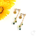 ひまわりの2Wayピアス・ドロップキャッチ/p1105