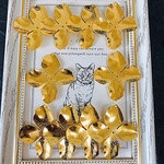 ハンドメイド♡ゴールドビッグフラワーパーツセット