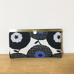 北欧牡丹花柄☆長財布 カードケース