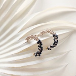 Water drop チタンピアス (GD×navy)