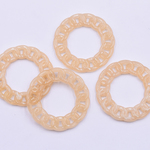 送料無料20個アクリルパーツ チェーンリング 35mm ベージュas444
